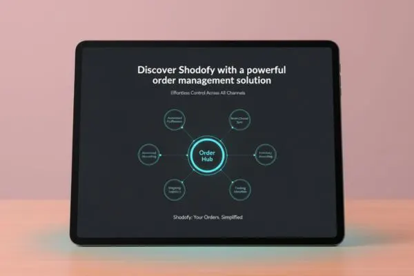 Mobile app showing restoke invoices, surrounded by macarons and accounting branding (myob)